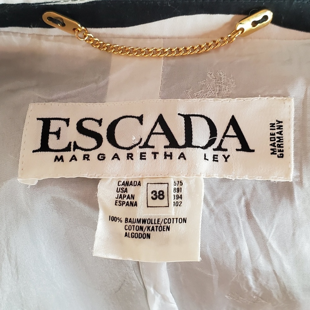 Vintage Escada Preppy 80s Like New Zebra Blazer 8 - Picture 5 of 8